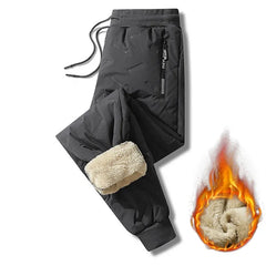 Men Winter Fleece Sweatpants Thick Warm Waterproof Windproof Casual
