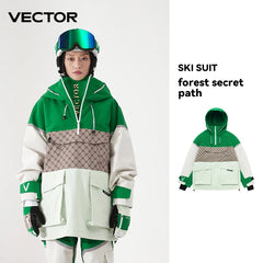 Waterproof Ski Wear Hooded Sweater Reflective Warm Winter Suit