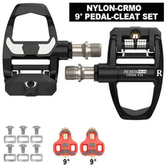 Road Bike Clipless Pedals Ultralight Carbon Nylon Self Locking