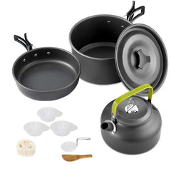 Camping Cookware Set Nonstick Outdoor Picnic Cooking Kit For 2-3