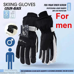 Winter Cycling Gloves Waterproof Touchscreen Thermal Non Slip Ski