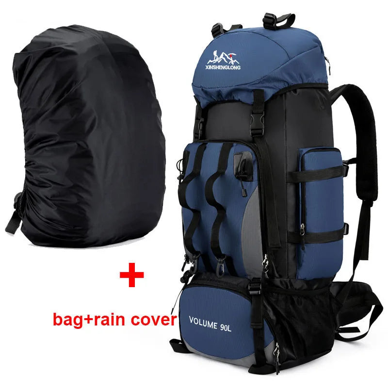 90L Waterproof Hiking Backpack Large Capacity Trekking Camping Travel