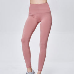Yoga Pants Women's High-waisted Elasticity Tight-Fit Running Athletic Pants Wicking Breathable Solid Color Outdoo Fitness Pants