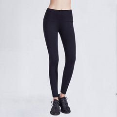 Yoga Pants Women's High-waisted Elasticity Tight-Fit Running Athletic Pants Wicking Breathable Solid Color Outdoo Fitness Pants