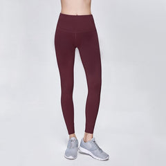 Yoga Pants Women's High-waisted Elasticity Tight-Fit Running Athletic Pants Wicking Breathable Solid Color Outdoo Fitness Pants