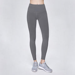 Yoga Pants Women's High-waisted Elasticity Tight-Fit Running Athletic Pants Wicking Breathable Solid Color Outdoo Fitness Pants