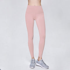 Yoga Pants Women's High-waisted Elasticity Tight-Fit Running Athletic Pants Wicking Breathable Solid Color Outdoo Fitness Pants