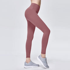 Yoga Pants Women's High-waisted Elasticity Tight-Fit Running Athletic Pants Wicking Breathable Solid Color Outdoo Fitness Pants